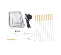 TOYANDONA 1 Ensemble Set Accessoires de Barbecue Acier Inoxydable Brochettes Outils de Camping pour BBQ Plein Air