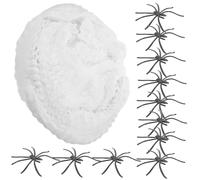TOYANDONA 1 Ensemble Set Toile Araignée Lumineuse avec Araignées Réalistes Accessoire Ambiance pour Maisons Hantées et Événements Effrayants Intérieur et Extérieur