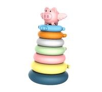 TOYANDONA 1 Ensemble Torre de Empilables Colorés pour Garçon Fille Éducatif pour Bain Développement Cognitif Précoce et Sûr Pours Garçons et Filles de Âges
