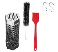 TOYANDONA 1 Ensemble Tuyau à Fumée Acier Inoxydable pour Bbq Pratique avec Brosse de Nettoyage et Crochets Outil de Grillade Professionnel pour Camping et Cuisine Plein Air