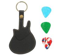 TOYANDONA 1 Jeu Guitar Pick Support de médiator pour Guitare Portefeuille de médiators étui Porte-médiators médiators de Guitare Folk Mallette de Transport de médiators PU Black