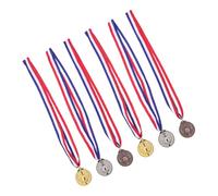 TOYANDONA 1 Jeu Médailles Métalliques Dorées Argentées Et Bronzes avec Rubans Design De Blé pour Adultes Et Garçon Fille Récompenses Compétitions Et Cérémonies 6 Pièces