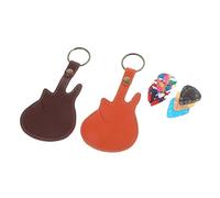 TOYANDONA 1 Jeu médiators Pics en celluloïd Support pour plectre de Guitare Porte-clés Organisateur fourre-Tout Mallette de Transport étui pour Guitare Acoustique Fournitures de médiator PU
