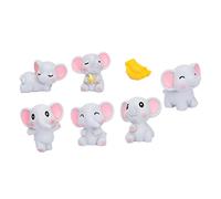 TOYANDONA 1 Jeu Mini Éléphant en Résine Figurines Déléphants Miniatures Jeu De Figurines D'éléphants Joli Jouet Éléphant Mini Danimaux Figure Déléphant L'éléphant Bureau Un Verre