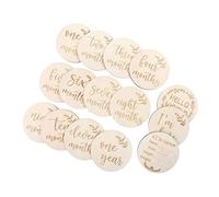 TOYANDONA 1 Jeu Photographier Les Copeaux De Bois Anniversaire Piège Flash De Chèvre Intermittent Carte De Vœux De Bébé Fournitures De Fabrication De Cartes Mensuel Articles En Bois