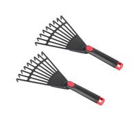 TOYANDONA 1 Jeu Râteau De Jardin Plastique Outils Pratiques pour Ameublir Sol Et Entretenir La Pelouse Accessoire Durable pour Jardinage 2 Pièces