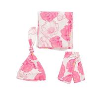 TOYANDONA 1 Jeu Tissu D'emmaillotage Nouveau-né Bonnet Emmailloté Nouveau-né Chapeaux Doux pour Emmailloter Bébé Ensemble Et Bonnet Nouveau Née Polyester Bouchon De Pneu Anti-sursaut