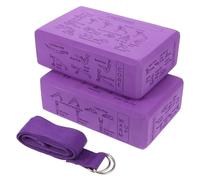 TOYANDONA 1 lot de blocs de yoga en vrac - 9 x 6 x 3 pouces, briques de yoga antidérapantes en EVA avec sangle pour étirements profonds - Accessoires pour l'entraînement Pilates, l'équilibre et la