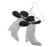 TOYANDONA 1 Paire Boucles Oreilles Alliage de Style Cowboy Pendentif Chapeau et Bottes Accessoires Western pour Strass Scintillants pour Occasions Spéciales et Tenues Décontractées