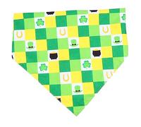 TOYANDONA 1 Pièce Bavoir Trèfle déguisement ca Bandana Doux Feist écharpe Verte Irlandaise pour Animaux de Compagnie Bavoir pour Animaux de Compagnie Chien Bavoirs Bavoir Triangle Polyester