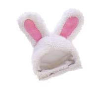 TOYANDONA 1 Pièce Chapeau Oreilles de Lapin pour crinière première Animal de Compagnie Adorable Chapeau de Chat Couvre-Chef Oreille de Lapin Chat Polyester Blanche