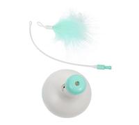 TOYANDONA 1 Pièce Interactif pour Chat à Bascule avec Plumes et Cloche et Autonome pour Jeu des Coloris Vert