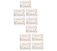 TOYANDONA 10 Pcs Joyeux Anniversaire Autocollants Ballons Clairs Autocollants Anniversaire Bouteille D’Eau Décor Décorer Ornement Plastique Doré