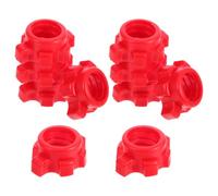 TOYANDONA 10 Pièces 10 Colliers de Serrage à Vis Rouges pour Haltères, Accessoires de Fixation Antidérapants Compatibles Barres Standard, Lot pour Entraînement Fitness à Domicile Déplacement