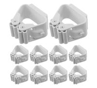 TOYANDONA 10 Pièces Accroche Balai Mural Auto-adhésif Supports De Balai Broom Holder Wall Utility Hooks White