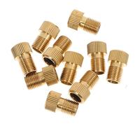 TOYANDONA 10 Pièces Adaptateur Presta pour Pompe Convertisseur Valve Léger | Compatible Compresseur D’air, Transforme Uk en Us, Alliage Cuivre-zinc Caoutchouc, Couleur Or