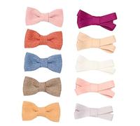 TOYANDONA 10 Pièces arc en épingle à cheveux brosse à cheveux Extraits enfants pinces à cheveux bébé filet hairpin hair clip coiffure pour bébé pince à cheveux bowknot pour Lin en coton