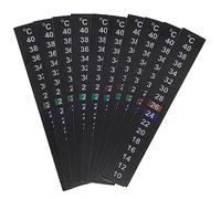 TOYANDONA 10 Pièces Autocollants de Thermomètre Aquatique Bande Adhésive pour Aquarium Indicateur de Température Utilisation Facile et Décorative sans Piles pour Poissons et Bacs à Eau