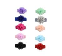 TOYANDONA 10 Pièces Bandeaux Réglables Lime à Ongles Bébé Arcs De Cheveux De Bébé Douane Violet Bandeaux à Paillettes Fille Bandeau Enfant Bandana Bandes Mousseline De Soie Groupe