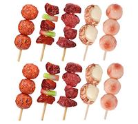 TOYANDONA 10 pièces Barbecue Faux Aliments Simulation Brochettes pour Jeu Dînette Garçon Fille Accessoire Cuisine Extérieure Décor Réaliste