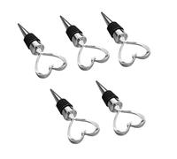 TOYANDONA 10 Pièces Bouchons Bouteille Vin Plastique Forme Cœur Lot de Bouchon Bouteille pour Vin Bière Vinaigre Étanche et Réutilisable pour Bar Fête Cuisine