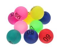 TOYANDONA 10 Pièces Boules de Loterie Numérotées 1 à 10 en Plastique PP | Numérotation Visible, Surface Arrondie sans Bavures, Impression Nette et Résistante, pour Classes et Tirages