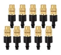 TOYANDONA 10 Pièces Buse de Brumisation en Cuivre Réglable Connecteur 4/7 pour Arrosage Jardin, Économie D'eau et Diamètre de Pulvérisation Ajustable, Capacité 10 Litres/heure