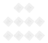 TOYANDONA 10 Pièces Clips de Fixation en Plastique Adhésifs pour Étagères de Placard Solides sans Perçage Support pour Vitrines et Étagères en Verre