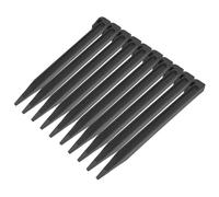 TOYANDONA 10 Pièces Étalon d'herbe en Tissu Imperméable Bâtons De Jardin Plantes Piquets De Camping Les Soutiens Aménagement Paysager Piquets De Sol Forme Clôture Pelouse Noir Plastique