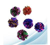 TOYANDONA 10 Pièces hochet Balle Interactive Cat Toy coloré des balles gondoler Boules froissées de Chat Jouets de Boule de Chat Jouets de Chats