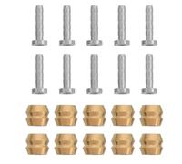 TOYANDONA 10 Pièces Insert de Connexion Olive de Frein à Disque Hydraulique pour Vélo VTT, Aiguille à Huile à Dégagement Rapide en Cuivre, Raccord Flexible Solide Compatible Entretien Frein