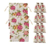 TOYANDONA 10 pièces Lot de Cadeaux Coton à Cordon Petits Sacs de Rangement Multifonctions pour Bijoux Bonbons et Trésors Pochettes Durables pour Fête et Cadeaux