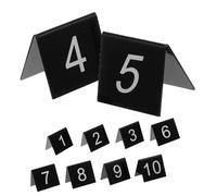 TOYANDONA 10 pièces Lot de Marqueurs Numériques Acryliques Triangulaires Signes de Table Résistants pour Scène de Crime et Jeux Enquête Numéros à Décoration Thématique