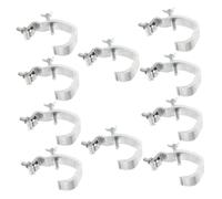 TOYANDONA 10 pièces Lot de Pinces Robustes pour Éclairage de Scène Crochet de Fixation pour Lampes Mobiles Capacité Élevée Installation Facile Compatible Tubes Couleur Argentée