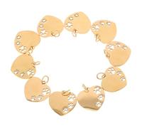 TOYANDONA 10 Pièces Médaille Chien Cœur Creux Étiquette Identification pour Collier Chien Accessoire Gravable pour Animaux Étiquette Vierge Personnalisable pour Et Chiot