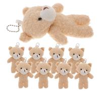 TOYANDONA 10 pièces Mini Ours Peluche Porte Clés Cartoon Bear Doll pour Clés Sac Téléphone