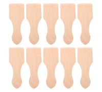 TOYANDONA 10 Pièces Mini Wooden Spatulas Set for Child-Friendly Kitchen Utensils for Pretend Cooking Nonstick Small Wooden Turner Simulation Play and Learning