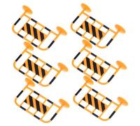 TOYANDONA 10 pièces Miniature Traffic Signs and Roadblocks Toy Set for Boys and Bright Orange Traffic Fence Model for Outdoor Play