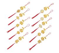 TOYANDONA 10 Pièces Ornements Nouvel an Chinois Serpent Charms Rouge Suspensions Décoratives Extérieures pour Célébrations Traditionnelles