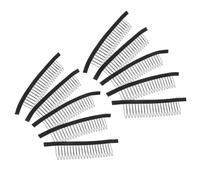 TOYANDONA 10 Pièces Peigne de Fixation pour Postiche, 20 Dents, Noir, | Perruques Synthétiques et Usage Salon ou Voyage, Prise Renforcée, Léger, Confort