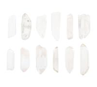 TOYANDONA 10 pièces Pierre Naturelle Blanche Cristal Forme Baguettes Énergie pour Méditation et Décoration Compact pour Yoga être Cadeau Zen pour Amis