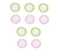 TOYANDONA 10 Pièces Plat Plat de Couleur Vaisselle Miniature Mini Assiettes - Objet de décoration - Assiette colorée Petite décoration modèle de Plaque de Stockage Mini Plats Maison Abdos