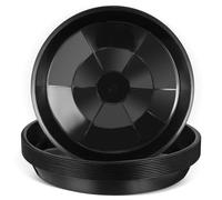 TOYANDONA 10 Pièces Plateau de Fleurs Support pour Pots de Fleurs Coupelle Débordement pour Bonsai Couleur Noire Durable et