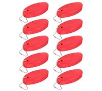 TOYANDONA 10 Pièces Porte-clés Flottant Eva Rouge Ovale pour Clés, Anti-Chute