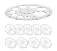 TOYANDONA 10 Pièces Rapporteur Circulaire Géométrique Rond Mesure 360 | Gabarit Transparent, Trou Central de Repérage, Impression D’échelle, Activités de Maths, Élèves Enseignants