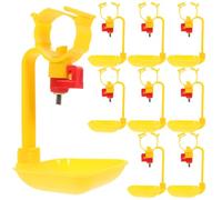 TOYANDONA 10 pièces Set de Tasses Abreuvement Automatique pour Poulets Distributeurs Eau Tasses Détachables Faciles à Nettoyer pour Volaille Compatible avec Seaux et Systèmes Abreuvement