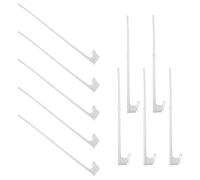 TOYANDONA 10 Pièces Support de Drapeau pour Vitre de Voiture en Plastique Blanc, Installation Flexible et Léger, Mât de 44cm pour Festivals et Célébrations
