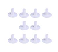 TOYANDONA 10 Pièces Tee de Golf en Caoutchouc pour Tapis de Practice, Blanc | Usage Intérieur et Extérieur, Base Large Stable, Compatible Tapis de Driving Range, Léger et Autonome