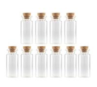 TOYANDONA 100 Flacons en Verre 3 ML Bouchon en Liège Diamètre 16 MM Lot de 100 Pièces Bouteilles de Rangement Étanches pour DIY Conservation Huiles Essentielles et Épices