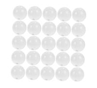 TOYANDONA 100 Pièces accessoires de poupée bébé balle jouets sensoriels pour bébé balles molles jouets sonores de bébé clochette fourniture de jouets créateur de son Plastique blanche